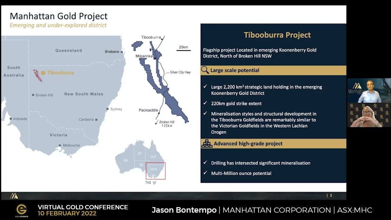 Manhattan Corporation high grade gold in the Koonenberry Gold District (ASX:MHC)